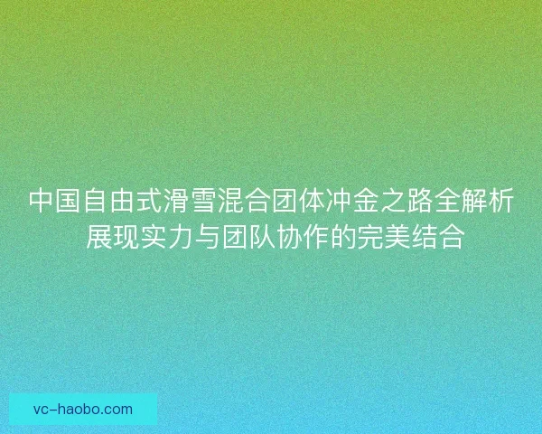 中国自由式滑雪混合团体冲金之路全解析 展现实力与团队协作的完美结合